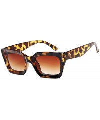 Aviator 2019 New Square Sunglasses Women Italy Luxury Brand Designer Women BrightBlack - Leopard - CL18XNH6DU5 $9.14