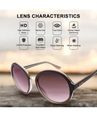 Aviator Polarized Sunglasses Protection Oversized - Round Purple1 - CS18CWIYW7L $24.04