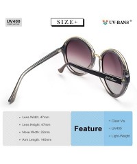 Aviator Polarized Sunglasses Protection Oversized - Round Purple1 - CS18CWIYW7L $24.04