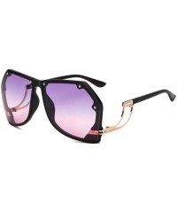 Sport Ocean Siamese Sunglasses Fashion Retro Glasses Men and Women Big Frame Visor Mirror - 5 - CK190R5DUGK $35.86