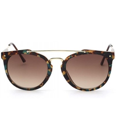 Rimless Women Fashion Retro Vintage Double Bridge UV400 Sunglass Glasses Eyewear - Leopard - CO182WK7ZEL $12.54