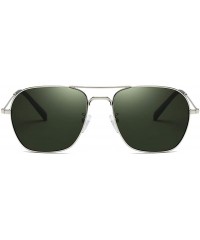 Oval Unisex Sunglasses Retro Gold Grey Drive Holiday Oval Non-Polarized UV400 - Silver Black - CG18R0R3WSU $11.94