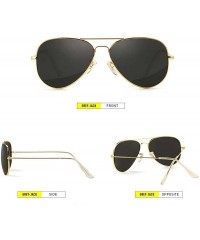 Aviator Polarized Classic Aviator Shaped Sunglasses Lightweight Style for Men Women - Gold Frame / Black Lens - C41850N0AGX $...
