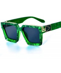 Oversized Square Luxury Sunglasses Men Women Fashion UV400 Glasses - High Quality Gold - CO198A72YYN $32.28