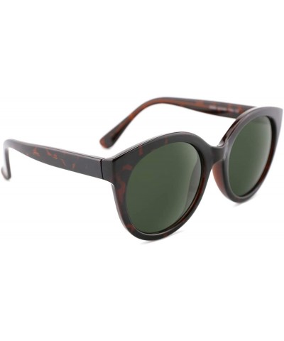 Cat Eye Retro Polarized Sunglasses for Women Vintage Cat Eye Plastic Frame - Amber - C618UDON7RX $11.82