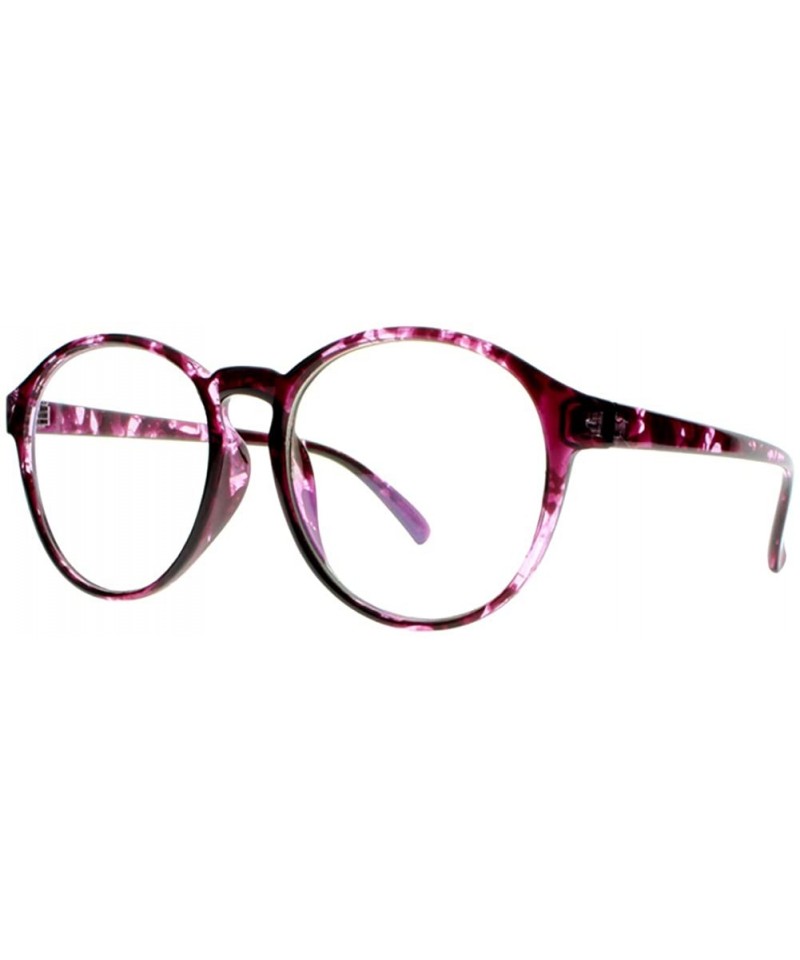 Oval Women Stylish Big Flower Oval Frame Reading Glasses Comfortable Rx Magnification - Purple - CL1860W998T $19.11