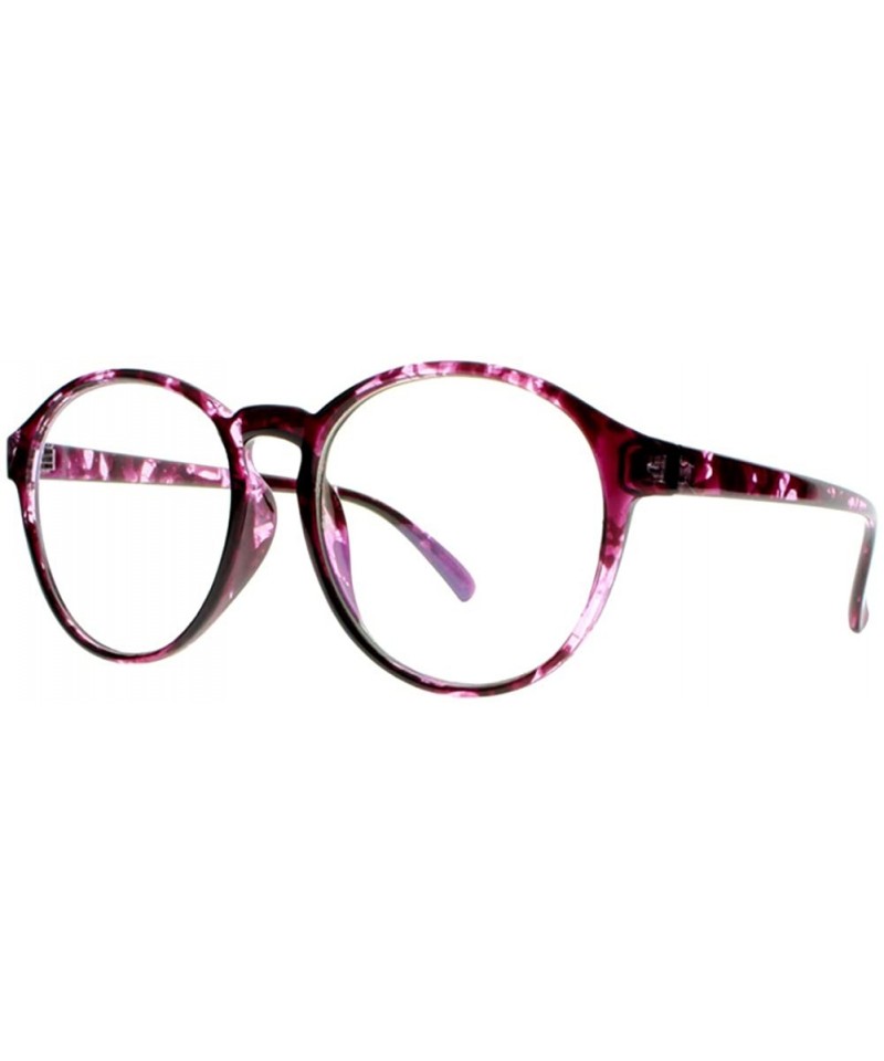 Oval Women Stylish Big Flower Oval Frame Reading Glasses Comfortable Rx Magnification - Purple - CL1860W998T $11.47