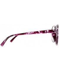 Oval Women Stylish Big Flower Oval Frame Reading Glasses Comfortable Rx Magnification - Purple - CL1860W998T $19.11