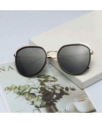 Oversized Fashion Gradient Lenses Metal Hollow-carved Design Sunglasses for Women 1995 - Black - CL18QWEUWH7 $26.86