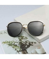 Oversized Fashion Gradient Lenses Metal Hollow-carved Design Sunglasses for Women 1995 - Black - CL18QWEUWH7 $11.66