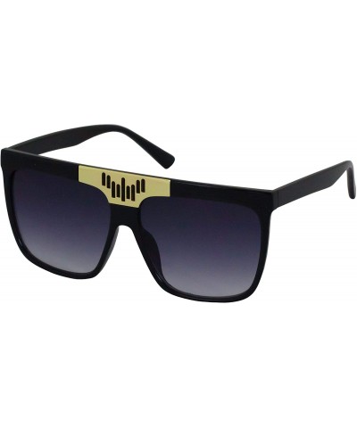 Aviator Oversized Aviator Sunglasses Flat Top Square Vintage Retro Women Fashion Shades - Black - CG18QNG9G0H $17.97