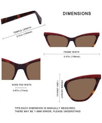 Goggle Cat Eye Sunglasses for Women Men-Trendy Acetate Polarized Sunglasses Designer Style - C81966EI0QR $25.21
