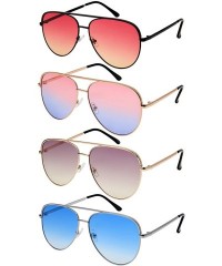 Aviator Classic Aviators w/Brow Bar and Flat Lens 5114 - Rose Gold - CD185LNS5UM $11.11