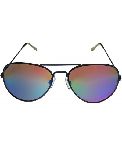 Aviator Mens Sunglass Black Mens Metal Aviator PE47 6 - CG12MYWNOHV $26.88