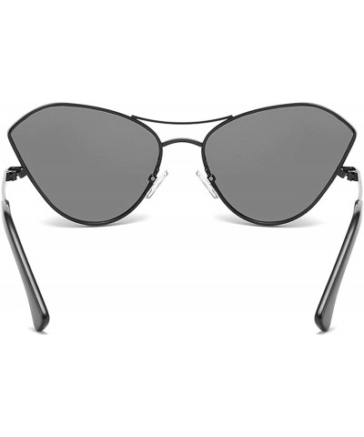 Sport Classic Retro Designer Style Cat's Eye Sunglasses for Men or Women metal AC UV 400 Protection Sunglasses - Gray - CM18S...