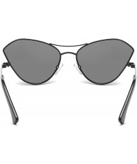 Sport Classic Retro Designer Style Cat's Eye Sunglasses for Men or Women metal AC UV 400 Protection Sunglasses - Gray - CM18S...