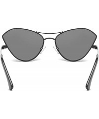 Sport Classic Retro Designer Style Cat's Eye Sunglasses for Men or Women metal AC UV 400 Protection Sunglasses - Gray - CM18S...