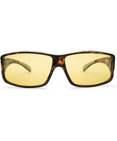 Round Sunglasses Over Glasses for Women and Men Polarized 100% UV Protection - Tortoise - CI18EXM9UTS $20.54
