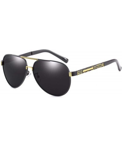 Aviator Polarized sunglasses for men clam glasses authentic driving glasses - A - CE18QS07K9S $64.06