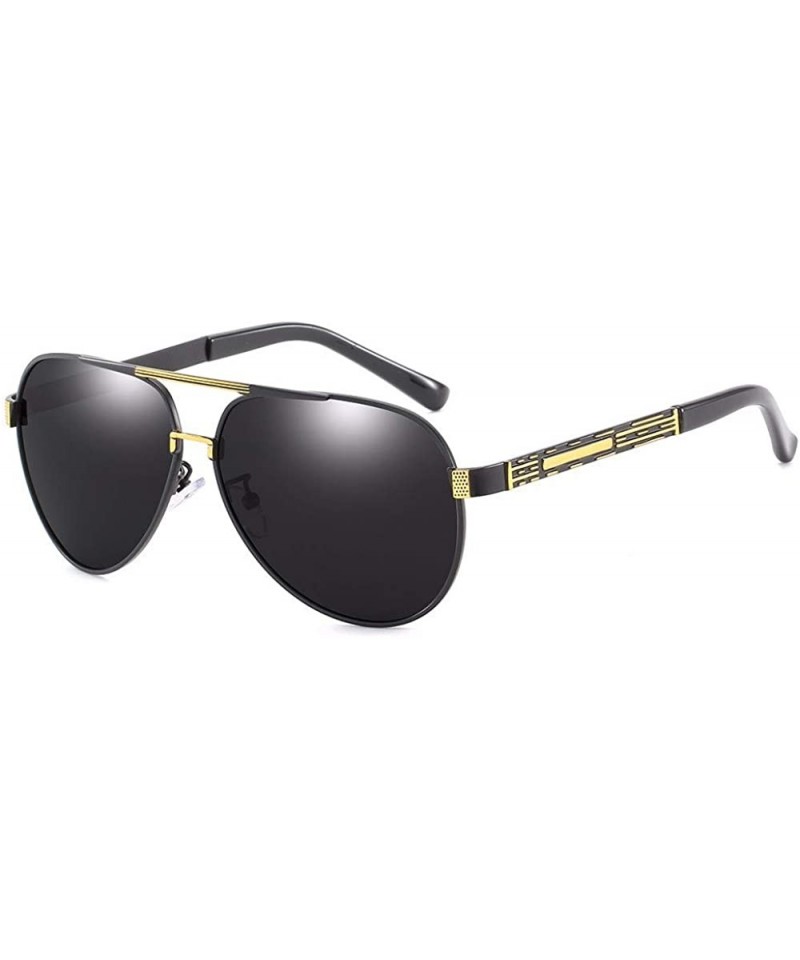 Aviator Polarized sunglasses for men clam glasses authentic driving glasses - A - CE18QS07K9S $26.84