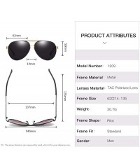 Aviator Polarized sunglasses for men clam glasses authentic driving glasses - A - CE18QS07K9S $26.84