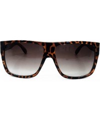 Oversized 92022 Premium Oversize XXL Women Men Retro Vintage Brand Designer Style Havana Sunglasses - Leopard Brown - C718DUC...