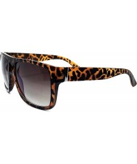 Oversized 92022 Premium Oversize XXL Women Men Retro Vintage Brand Designer Style Havana Sunglasses - Leopard Brown - C718DUC...