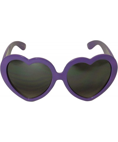 Oversized Large Oversized Womens Heart Shape Sunglasses Love Eyewear - Purple - CX11IAEBY27 $18.92