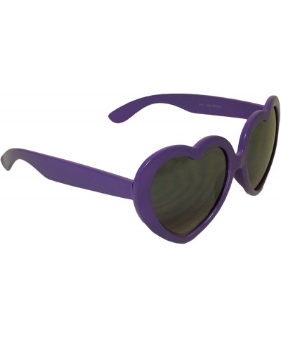 Oversized Large Oversized Womens Heart Shape Sunglasses Love Eyewear - Purple - CX11IAEBY27 $12.11