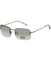 Oval Minimalist Medium Rectangular Sunglasses Clear Eyewear Spring Hinge - Tinted Clear Lens - CX195SU2QK2 $11.25