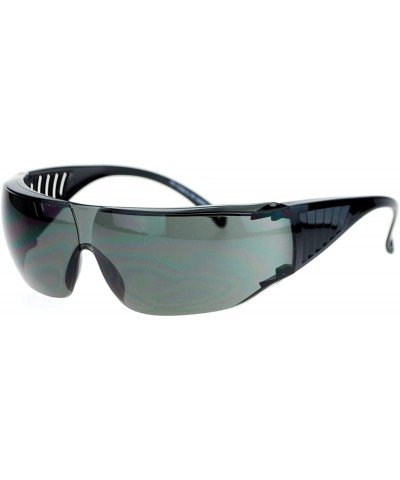 Shield Light Weight Fit Over Safety Eye Glasses & Sunglasses - Black - CJ11ZKXKE1J $18.55