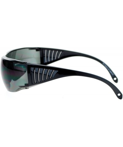 Shield Light Weight Fit Over Safety Eye Glasses & Sunglasses - Black - CJ11ZKXKE1J $11.96