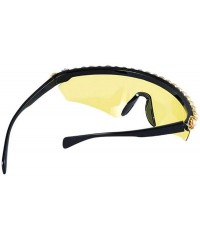 Rimless polygonal Polarized Sunglasses Rimless Driving - Yellow - CW192K4XW68 $27.37