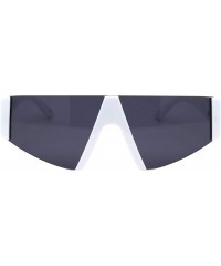 Rimless 80's Fashion Sunglasses Flat Top Open Frame Funky Geometric Shades UV 400 - White - CM194AL5CXR $11.03