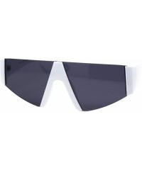 Rimless 80's Fashion Sunglasses Flat Top Open Frame Funky Geometric Shades UV 400 - White - CM194AL5CXR $11.03