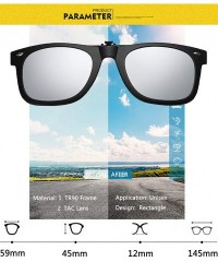 Aviator Polarized Sunglasses Prescription Eyeglass Orange 2 - Rectangle【silver】 - CF18U07U6ED $14.30