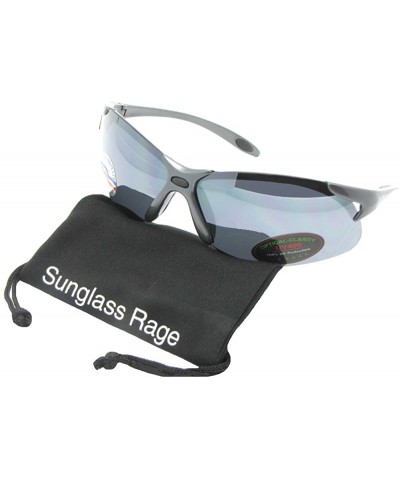 Wrap Sport Sunglasses With Polycarbonate Lenses SR22 - Teal Frame-gray Lenses - CD188U46UI9 $23.93