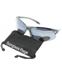 Wrap Sport Sunglasses With Polycarbonate Lenses SR22 - Teal Frame-gray Lenses - CD188U46UI9 $22.18