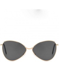 Square New Women Fashion Sunglasses Polarized Metal Mirror Semi-Rimless Frame Trend Glasses - CL18SRYE8GT $10.04