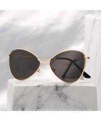 Square New Women Fashion Sunglasses Polarized Metal Mirror Semi-Rimless Frame Trend Glasses - CL18SRYE8GT $10.04