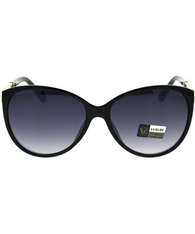 Butterfly Womens Rhinestone Jewel Designer Fashion Butterfly Plastic Sunglasses - Black Smoke - C118E66DANK $18.71