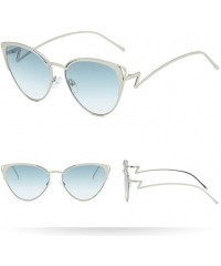 Square Fashion Women Oval Shape Sunglasses Glasses Vintage Retro Style Metal Frame Sunglasses - C418SQROY78 $7.89