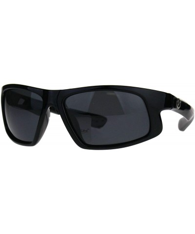 Sport Nitrogen Mens Polarized Lens Sport Warp Plastic Sunglasses - Black Red Black - C8188LGMAR0 $23.13