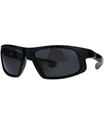 Sport Nitrogen Mens Polarized Lens Sport Warp Plastic Sunglasses - Black Red Black - C8188LGMAR0 $14.26