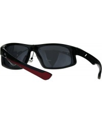 Sport Nitrogen Mens Polarized Lens Sport Warp Plastic Sunglasses - Black Red Black - C8188LGMAR0 $14.26