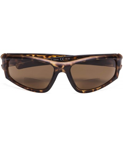 Sport Bifocal Sports Sunglasses TR90 Frame Outdoor Reading Sunglasses - Demi-brown-lens - CP18NK20ONE $11.37