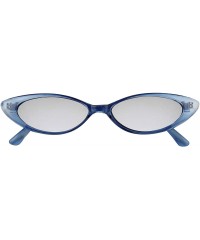 Oval Slim Vintage Small Oval Narrow Colored Wide Mirrored Mod Hype Fashion Sunglasses - CF18QC6TUUT $11.60