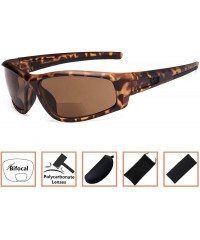 Sport Bifocal Sports Sunglasses TR90 Frame Outdoor Reading Sunglasses - Demi-brown-lens - CP18NK20ONE $11.37