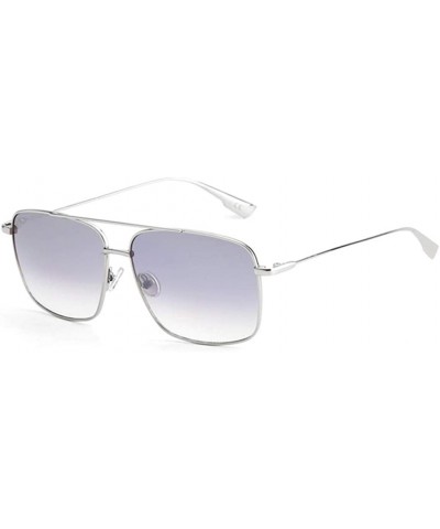 Square Sunglasses Protection Fishing Driving Travelling - Silvery - C118UAW9IIN $18.91