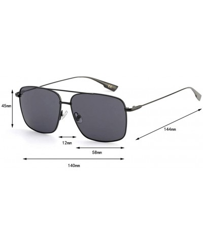 Square Sunglasses Protection Fishing Driving Travelling - Silvery - C118UAW9IIN $18.91